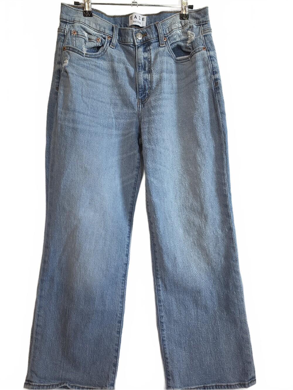 Daze Denim Women's Light Blue Straight Leg Jeans, Mid-Rise, Size 27P